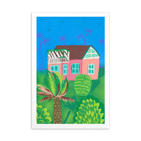 Pink House - Postcard